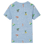 VidaXL Kindershirt 140 gemêleerd blauw