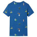 VidaXL Kindershirt 92 gemêleerd donkerblauw