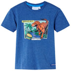 Vidaxl kindershirt 128 gemêleerd donkerblauw