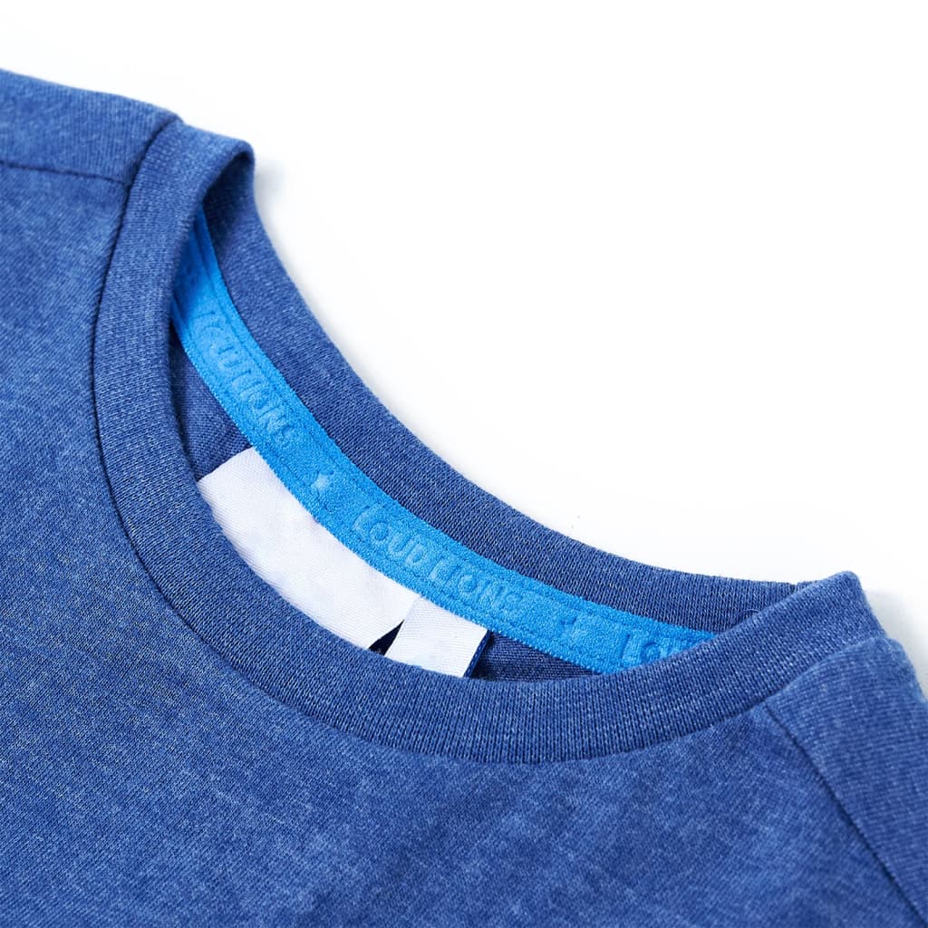 Vidaxl kindershirt 140 gemêleerd donkerblauw
