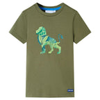Vidaxl kindershirt 140 kakikleurig