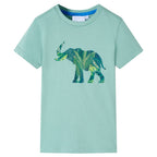 Vidaxl kindershirt 92 lichtkakikleurig