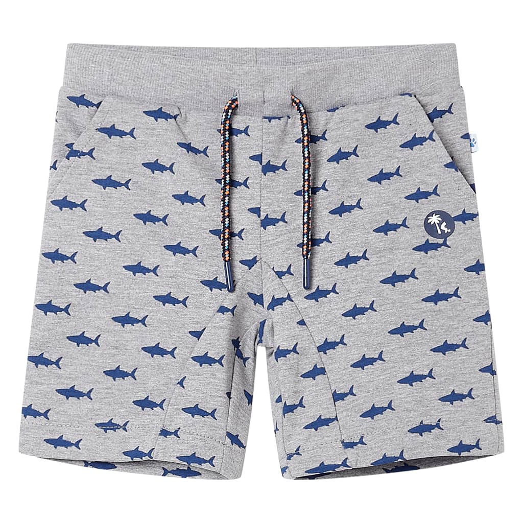 Vidaxl kindershorts met trekkoord 116 gemêleerd lichtgrijs