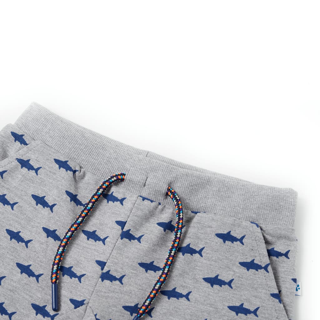 Vidaxl kindershorts met trekkoord 116 gemêleerd lichtgrijs