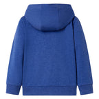 Vidaxl kindervest met capuchon en rits 104 gemêleerd donkerblauw