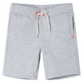Vidaxl kindershorts met trekkoord 128 grijs