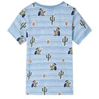 Vidaxl kindershirt 128 gemengd blauw
