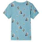 VidaXL Kindershirt 128 gemêleerd lichtgroen