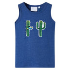 Vidaxl kindertopje 104 gemêleerd donkerblauw