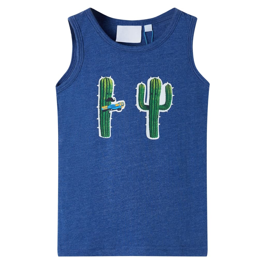 Vidaxl kindertopje 104 gemêleerd donkerblauw