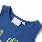 Vidaxl kindertopje 104 gemêleerd donkerblauw