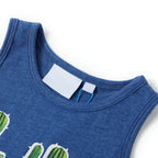 Vidaxl kindertopje 116 gemêleerd donkerblauw