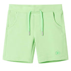 VidaXL Kindershort 92 fluorescerend groen
