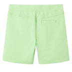 VidaXL Kindershort 92 fluorescerend groen