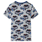 Vidaxl kinderpyjama met korte mouwen 128 grijs