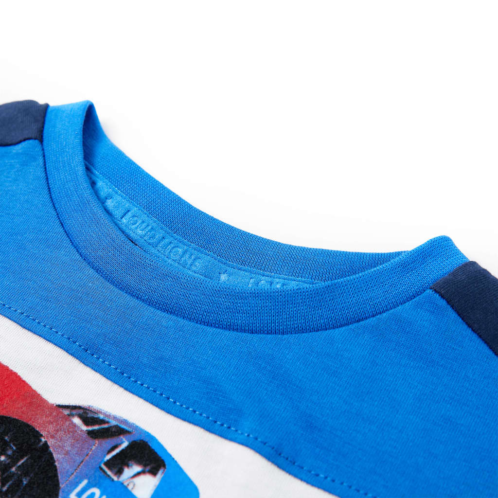 Vidaxl kindershirt 104 blauw en marineblauw