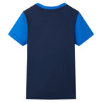Vidaxl kindershirt 128 blauw en marineblauw