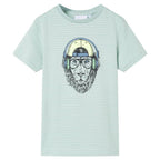 Vidaxl kindershirt met strepen 128 lichtmint
