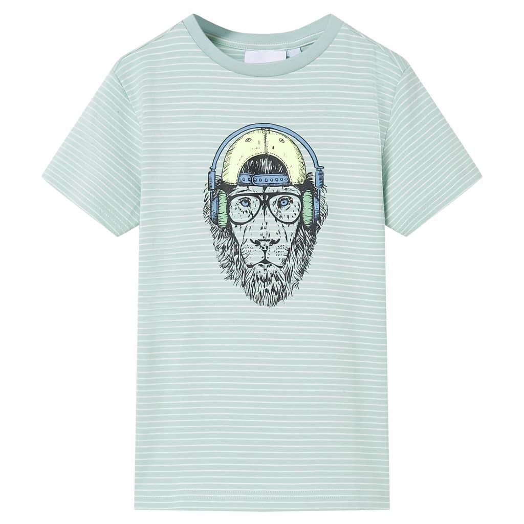 Vidaxl kindershirt met strepen 128 lichtmint