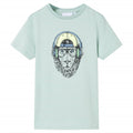 Vidaxl kindershirt met strepen 140 lichtmint
