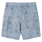 Vidaxl kindershorts met trekkoord 104 donkerblauw