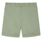 VidaXL Kindershorts met trekkoord 116 lichtkaki