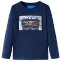 Vidaxl kindershirt met lange mouwen 128 gemêleerd marineblauw