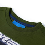 Vidaxl kindershirt met lange mouwen 104 donkerkakikleurig