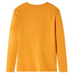 Vidaxl kindershirt met lange mouwen 104 okerkleurig