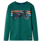 Vidaxl kindershirt met lange mouwen 128 groen
