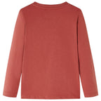 VidaXL Kindershirt met lange mouwen 128 hennakleurig