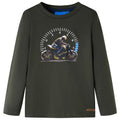 VidaXL Kindershirt met lange mouwen 92 kakikleurig