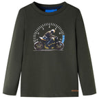 Vidaxl kindershirt met lange mouwen 116 kakikleurig