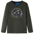 Vidaxl kindershirt met lange mouwen 128 kakikleurig
