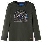 Vidaxl kindershirt met lange mouwen 128 kakikleurig