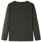Vidaxl kindershirt met lange mouwen 128 kakikleurig