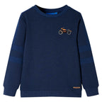 VidaXL Kindertrui 140 gemêleerd marineblauw