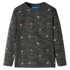 Vidaxl kinderpyjama met lange mouwen 92 kakikleurig