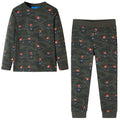 Vidaxl kinderpyjama met lange mouwen 116 kakikleurig