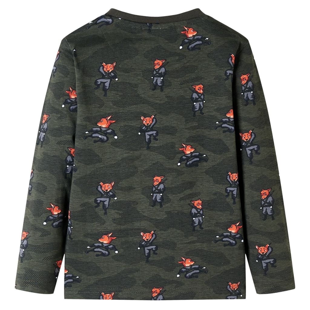 Vidaxl kinderpyjama met lange mouwen 140 kakikleurig