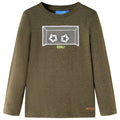 Vidaxl kindershirt met lange mouwen 104 gemêleerd kakikleur