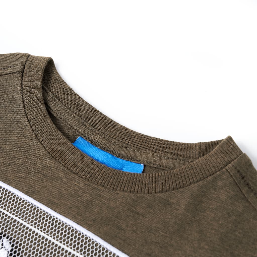 Vidaxl kindershirt met lange mouwen 104 gemêleerd kakikleur