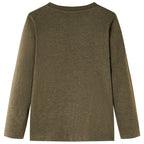 Vidaxl kindershirt met lange mouwen 116 gemêleerd kakikleur