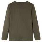 VidaXL Kindershirt met lange mouwen 104 kakikleurig