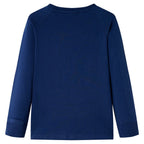 Vidaxl kindershirt met lange mouwen 128 marineblauw