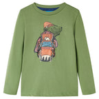 Vidaxl kindershirt met lange mouwen 116 lichtkakikleurig