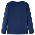 VidaXL Kindershirt met lange mouwen 116 gemêleerd marineblauw