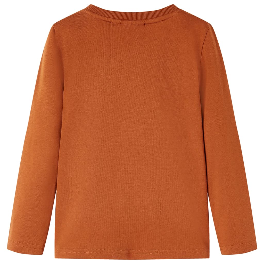 Vidaxl kindershirt met lange mouwen 116 oranjebruin