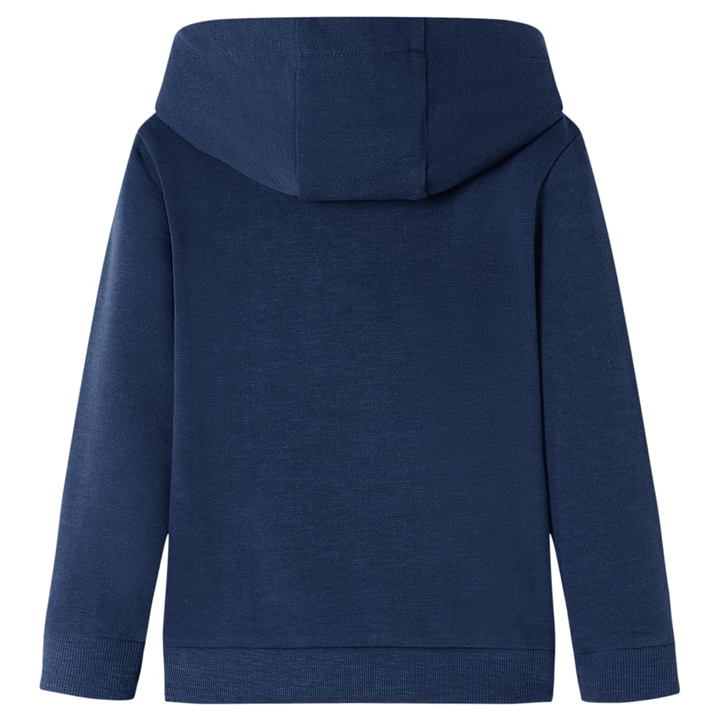 Vidaxl kindertrui met capuchon 116 gemêleerd marineblauw en oranje