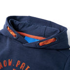 Vidaxl kindertrui met capuchon 128 gemêleerd marineblauw en oranje